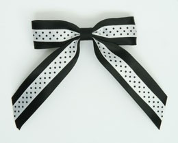 Dot black / white-black dot hair clips piece