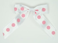 Dot big white / white-pink dot hair clips piece