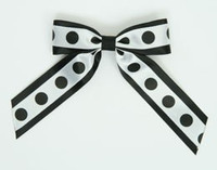 Dot big black / white-black dot hair clips piece