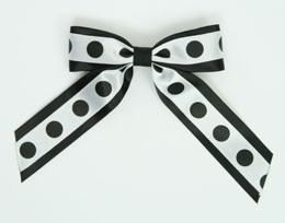 Dot big black / white-black dot hair clips piece