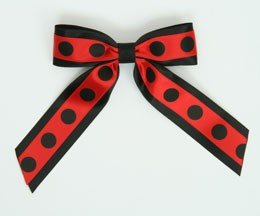 Dot big black / red-black dot hair clips piece