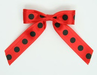 Dot big red / red-black dot hair clips piece