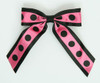 Dot big black / pink-black dot hair clips piece