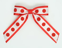 Dot big red / white-red dot hair clips piece