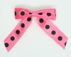 Dot big D pink / pink-black dot hair clips piece