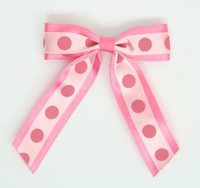 Dot big D pink / L pink-D pink dot hair clips piece