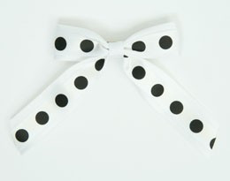 Dot big white / white-black dot hair clips piece