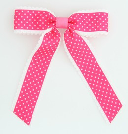 Dot thin D pink dot hair clips piece
