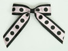 Dot big black / L pink-black dot hair clips piece