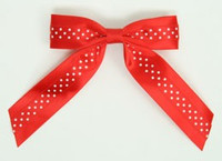 Dot red / red-white dot hair clips piece
