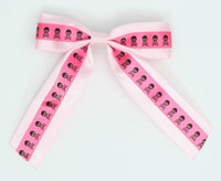 Skull L pink-D pink skull hair clips piece