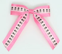 Skull D pink-L pink skull hair clips piece