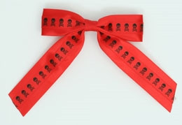 Skull red / red-black skull hair clips piece