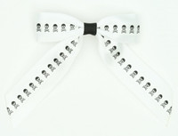 White / white-black skull hair clips piece