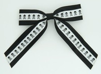 Skull black / white-black skull hair clips piece