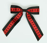 Skull black / red-black skull hair clips piece