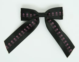 Skull black / black-pink skull hair clips piece