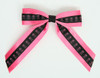 Skull D pink / black-pink skull hair clips piece