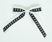 Skull white / black-white skull hair clips piece