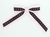 Skull  L.pink / black-pink skull hair clips piece