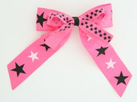 Star pink double hair clips piece