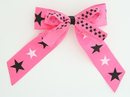 Star pink double hair clips piece