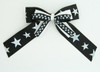 Star black-white double hair clips piece