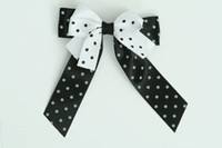 Dot black / white-black double hair clips piece