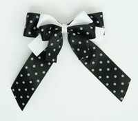 Dot black / black-white double hair clips piece