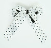 Dot white / white-black double hair clips piece