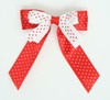 Dot red-white / white-red double hair clips piece