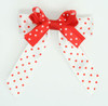Dot white-red double hair clips piece