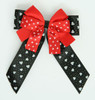Heart black / red double hair clips piece