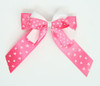 Heart D pink double hair clips piece