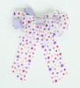 Dot retro purple double hair clips piece