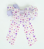 Dot retro purple double hair clips piece