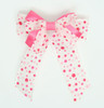 Dot retro pink double hair clips piece