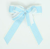 Dot thin blue double hair clips piece