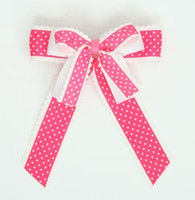 Dot thin D pink double hair clips piece