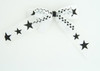 Star white-black double hair clips piece