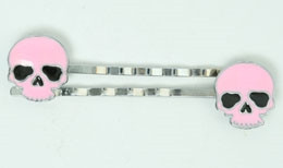 Skull plain pink skull slide