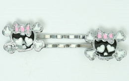 Cute skull bone black-pink skull slide