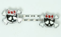 Cute skull bone black-red skull slide