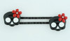 Skull flower black-red skull slide