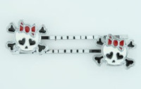 Cute skull bone white-red skull slide