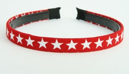 Cotton star red-white small tiara