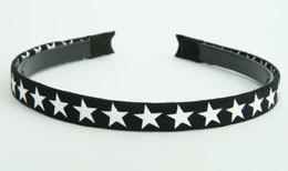 Cotton star black-white small tiara