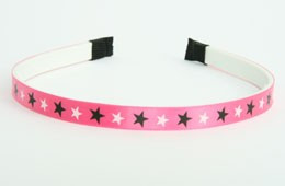 Star BS pink-black-white small tiara