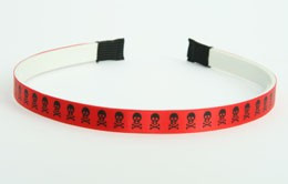 Skull H red-black small tiara