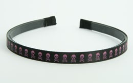 Skull H black-pink small tiara